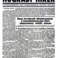 Nógrádi Hírek 1. évfolyam 7. szám (1947. szeptember 12.)