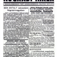 Nógrádi Hírek 1. évfolyam 3. szám (1947. augusztus 15.)