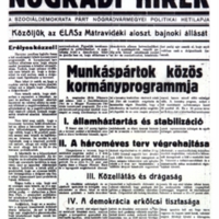 Nógrádi Hírek 1. évfolyam 10. szám (1947. október 3.)